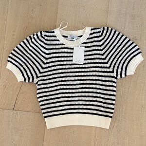 & Other Stories Black and White Striped Kids Sweater